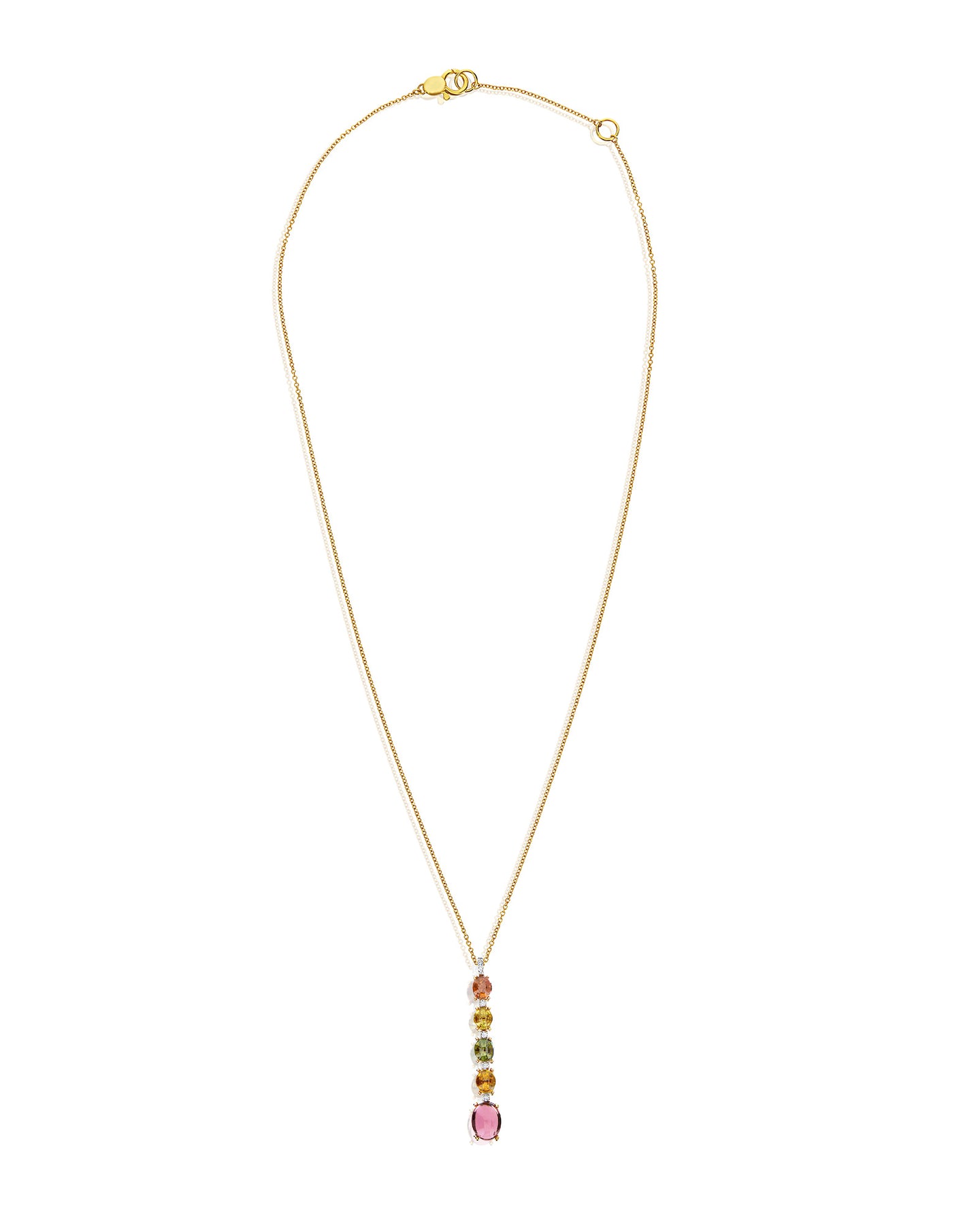 Nanis Collana "DANCING TOURMALINES" con pendente in oro, diamanti e tormalin – Nanis Italian Jewels Online