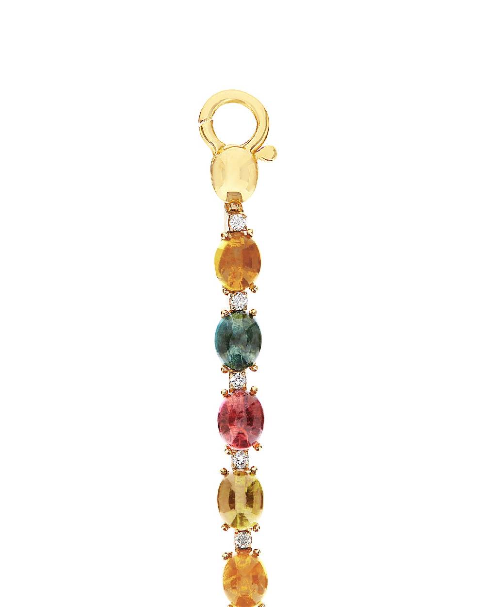 Nanis Bracciale tennis "DANCING TOURMALINES" in oro, diamanti e tormaline co – Nanis Italian Jewels In Vendita