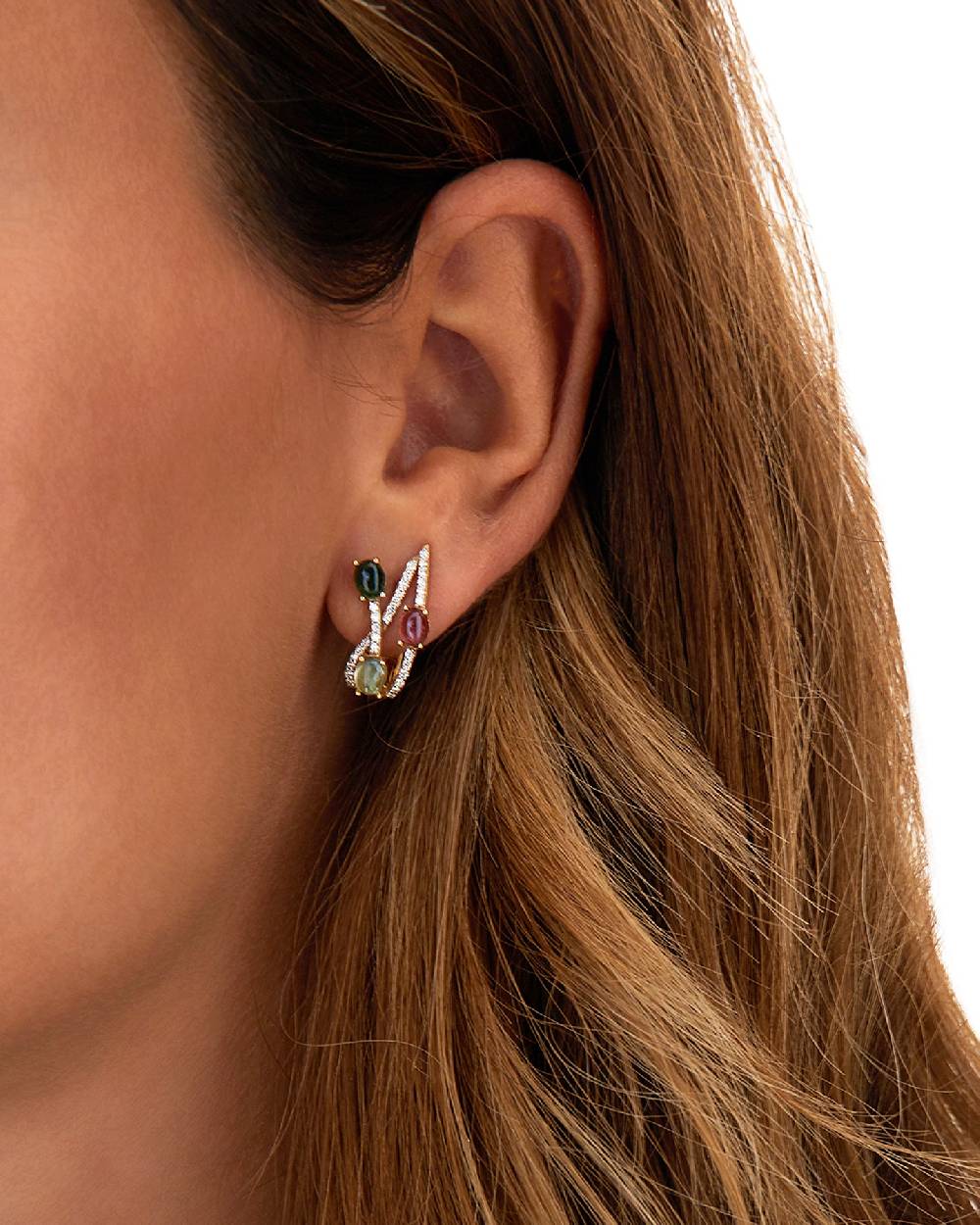Nanis Orecchini "DANCING TOURMALINES" in oro e tormaline colorate – Nanis Italian Jewels Offerte