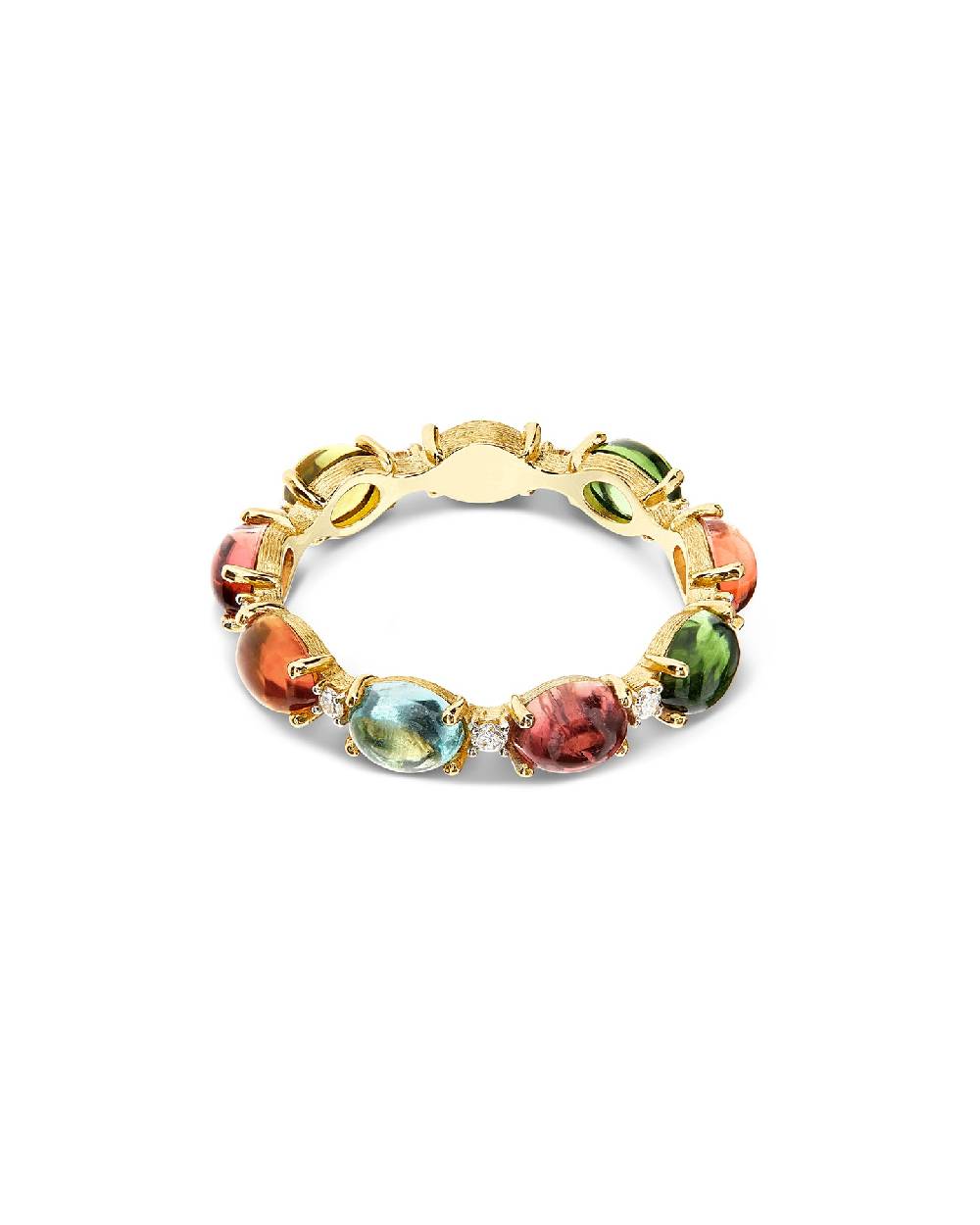 Nanis Anello "DANCING TOURMALINES" in oro, diamanti e tormaline colorate – Nanis Italian Jewels Sottocosto