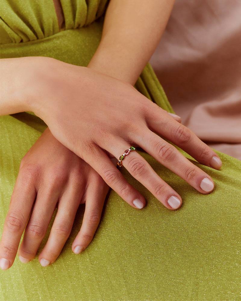Nanis Anello "DANCING TOURMALINES" in oro, diamanti e tormaline colorate – Nanis Italian Jewels Vendita Economica