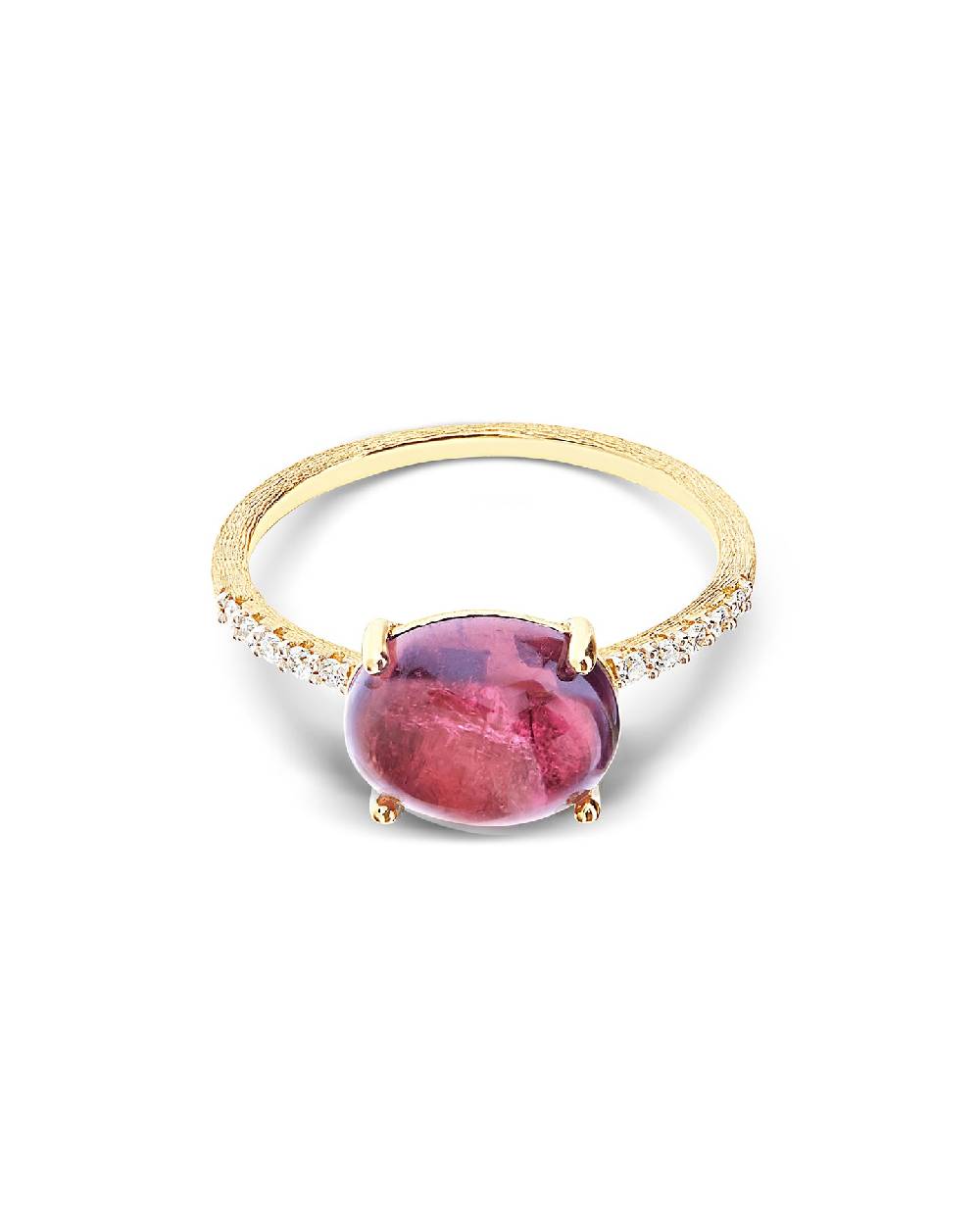 Nanis Anello "DANCING TOURMALINES" in oro, diamanti e tormalina rosa (grande – Nanis Italian Jewels Saldi Di Fabbrica