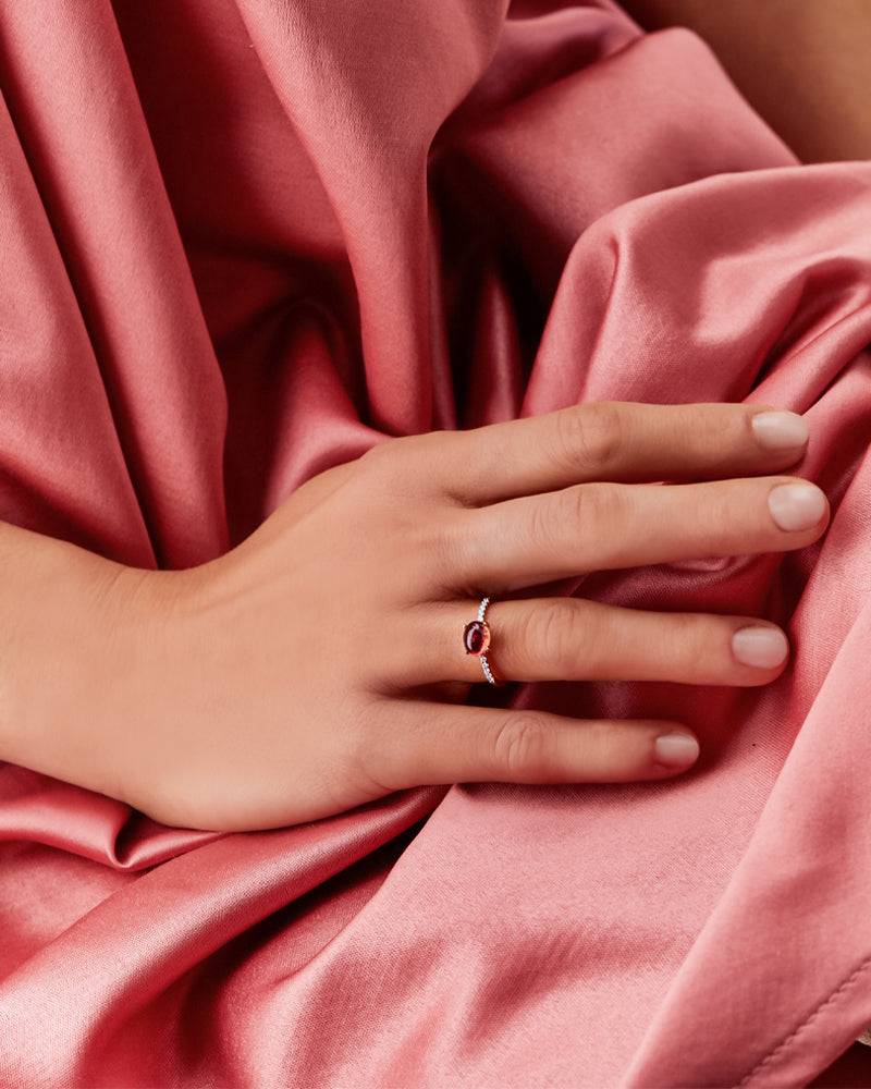 Nanis Anello "DANCING TOURMALINES" in oro, diamanti e tormalina rosa (medio) – Nanis Italian Jewels I Più Venduti