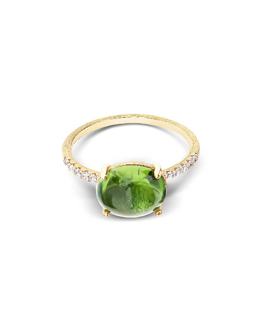 Nanis Anello "DANCING TOURMALINES" in oro, diamanti e tormalina verde (grand – Nanis Italian Jewels Offerta
