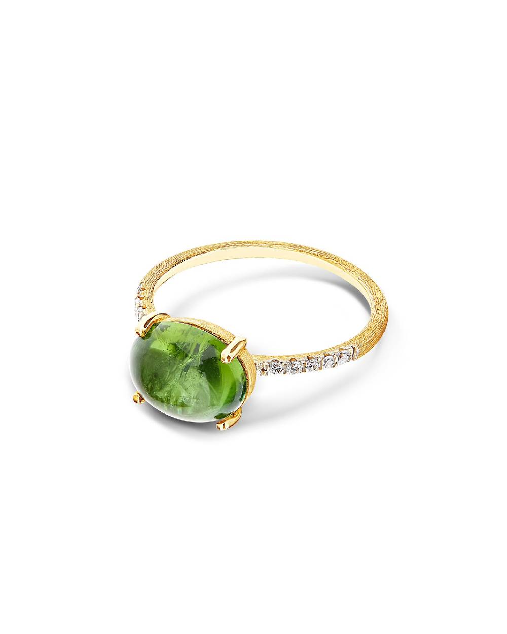 Nanis Anello "DANCING TOURMALINES" in oro, diamanti e tormalina verde (grand – Nanis Italian Jewels Offerta