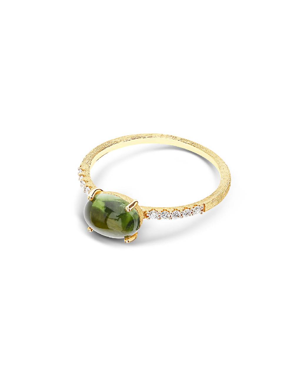 Nanis Anello "DANCING TOURMALINES" in oro, diamanti e tormalina verde (medio – Nanis Italian Jewels Economico