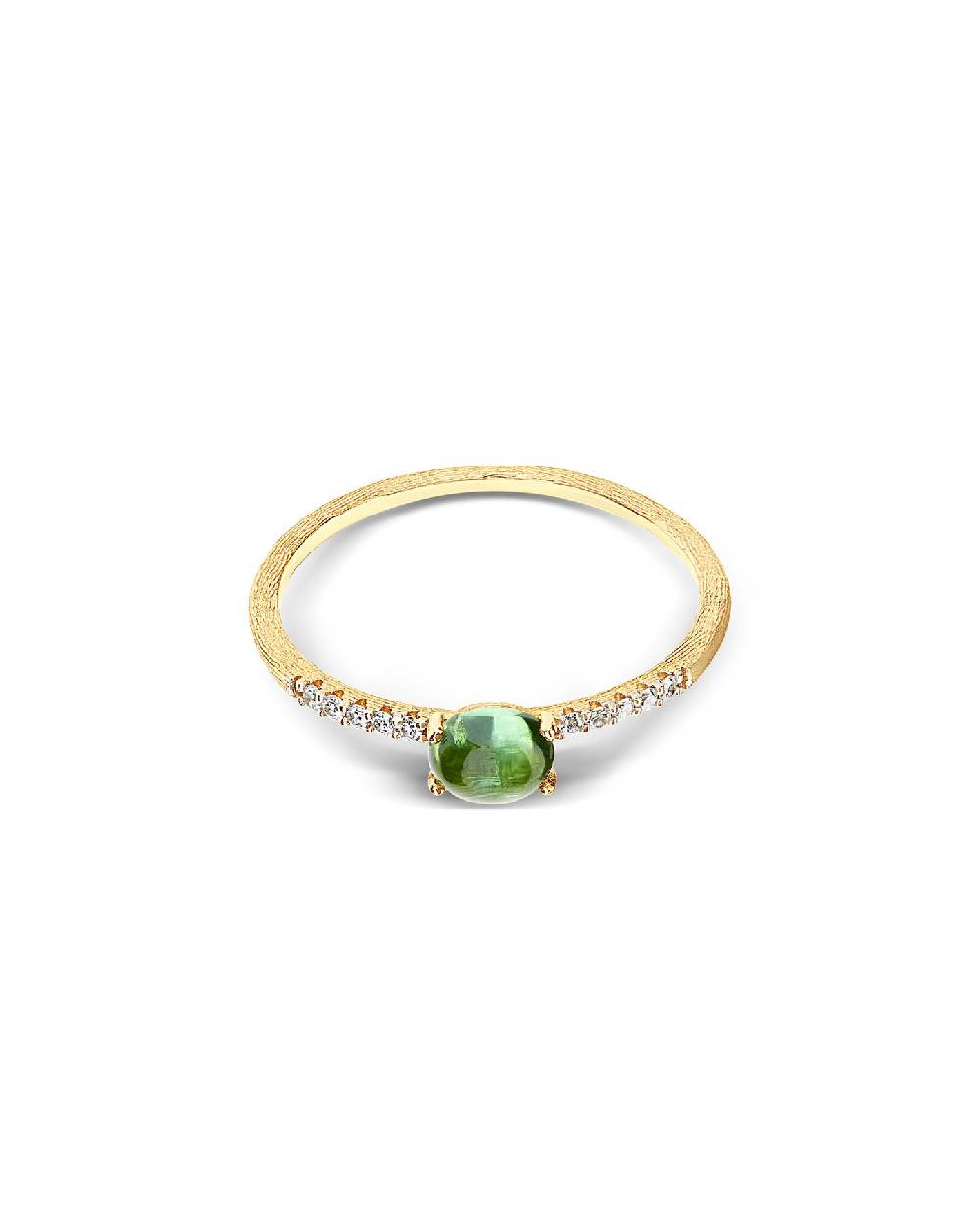 Nanis Anello "DANCING TOURMALINES" in oro, diamanti e tormalina verde (picco – Nanis Italian Jewels Nuova