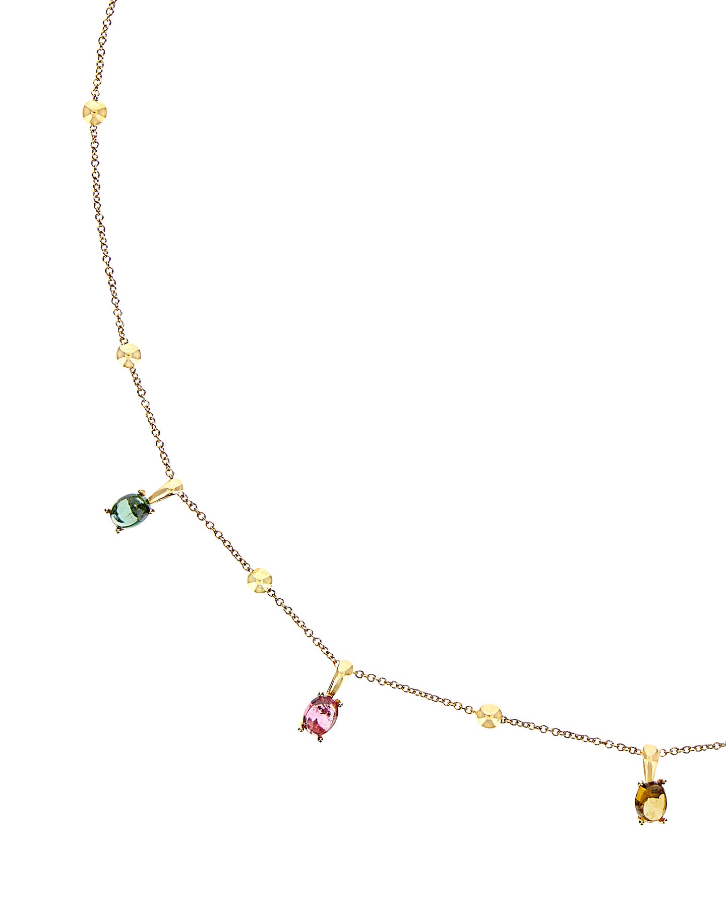Nanis Collana girocollo "DANCING TOURMALINES" in oro e tormaline colorate – Nanis Italian Jewels Italia