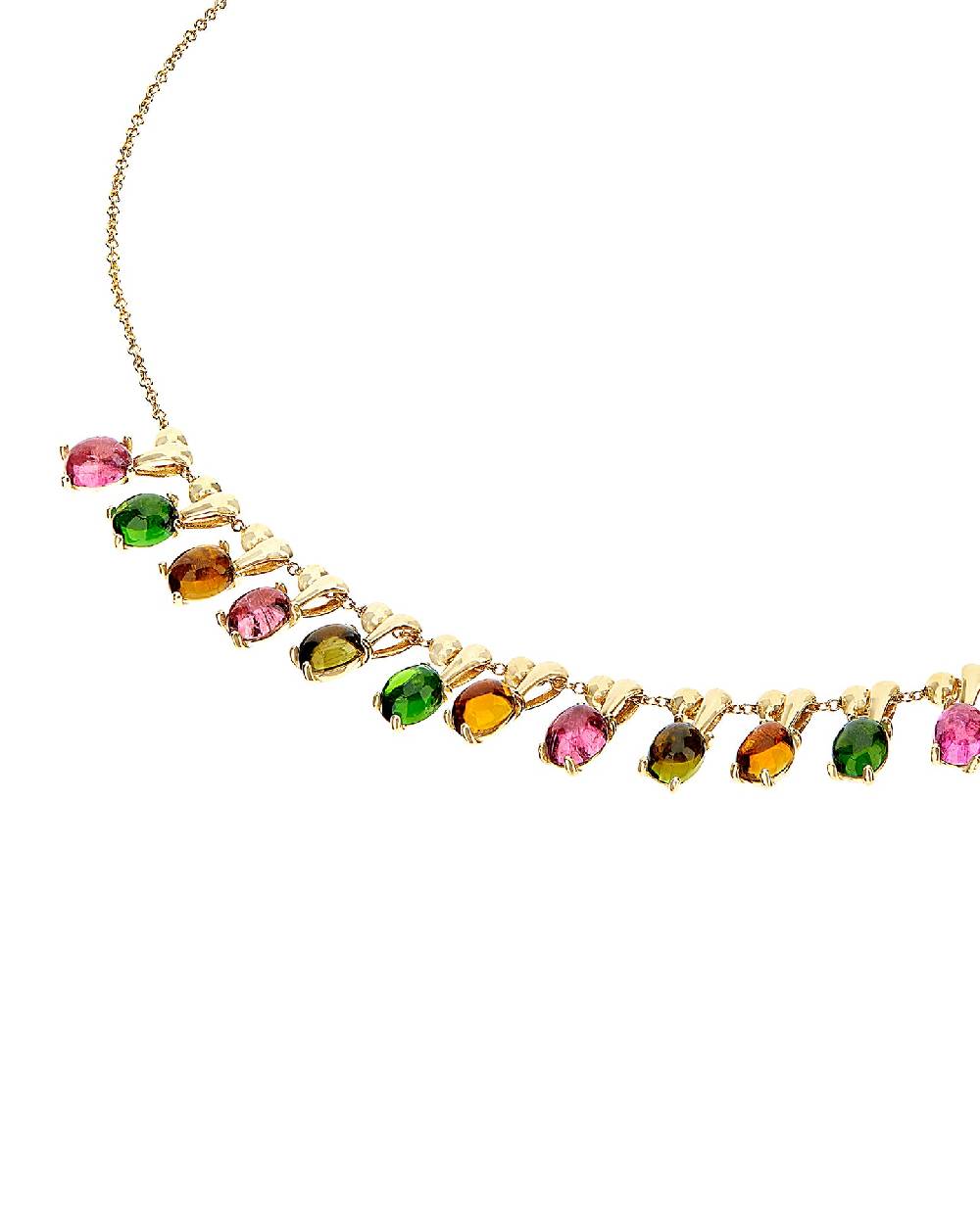 Nanis Collana girocollo "DANCING TOURMALINES" in oro e tormaline colorate – Nanis Italian Jewels 2025