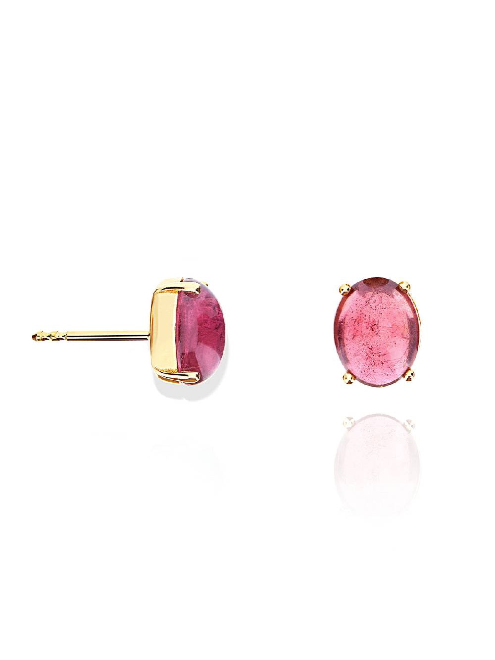 Nanis Orecchini a lobo "DANCING TOURMALINES" in oro e tormalina rosa (grandi – Nanis Italian Jewels In Linea