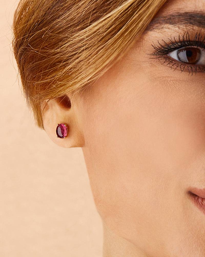 Nanis Orecchini a lobo "DANCING TOURMALINES" in oro e tormalina rosa (piccol – Nanis Italian Jewels Nuovo