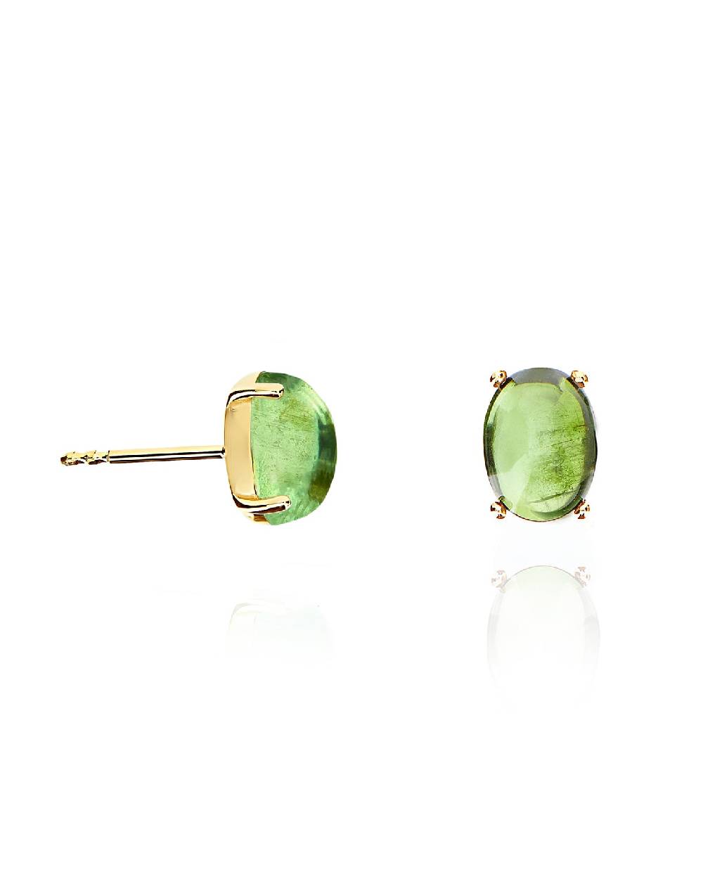 Nanis Orecchini a lobo "DANCING TOURMALINES" in oro e tormalina verde (grand – Nanis Italian Jewels Qualità