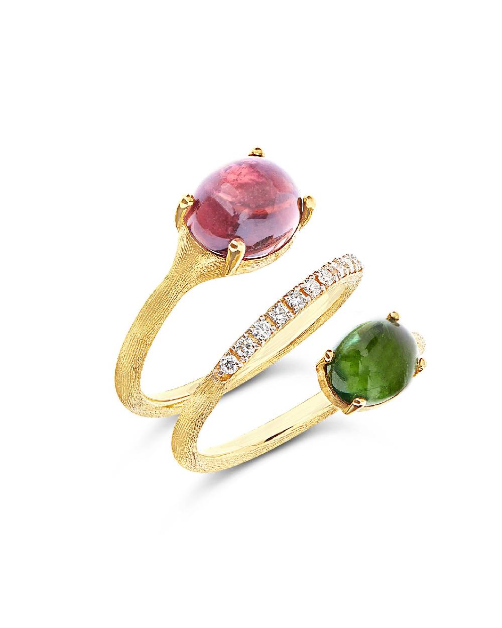 Nanis Anello contrariè "DANCING TOURMALINES" in oro, diamanti, tormaline ros – Nanis Italian Jewels Promozione