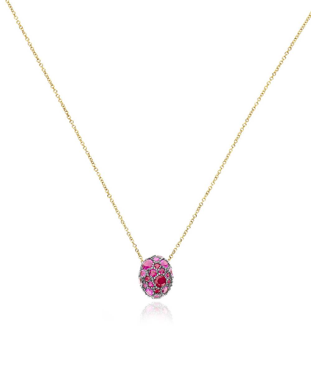 Nanis Collana "DANCING REVERSE" double face con ciondolo in oro, zaffiri ros – Nanis Italian Jewels Soddisfazione Garantita