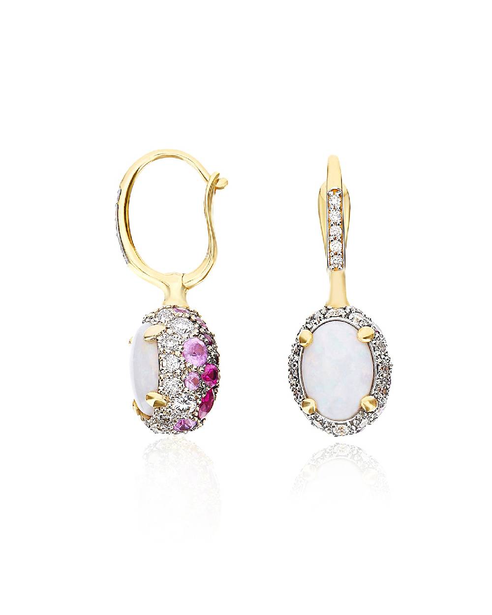 Nanis Orecchini CILIEGINE "DANCING REVERSE" double face in oro, zaffiri rosa – Nanis Italian Jewels Acquista Ora