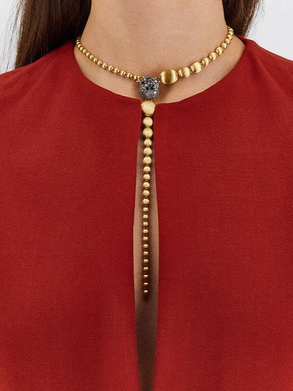 Nanis Collana a Y "DANCING REVERSE" double face in oro, rubini, diamanti e c – Nanis Italian Jewels Affare Del Giorno