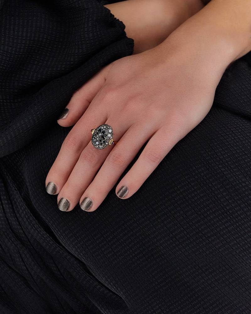 Nanis Anello "DANCING REVERSE" double face in oro, rubini, diamanti e crista – Nanis Italian Jewels Presa