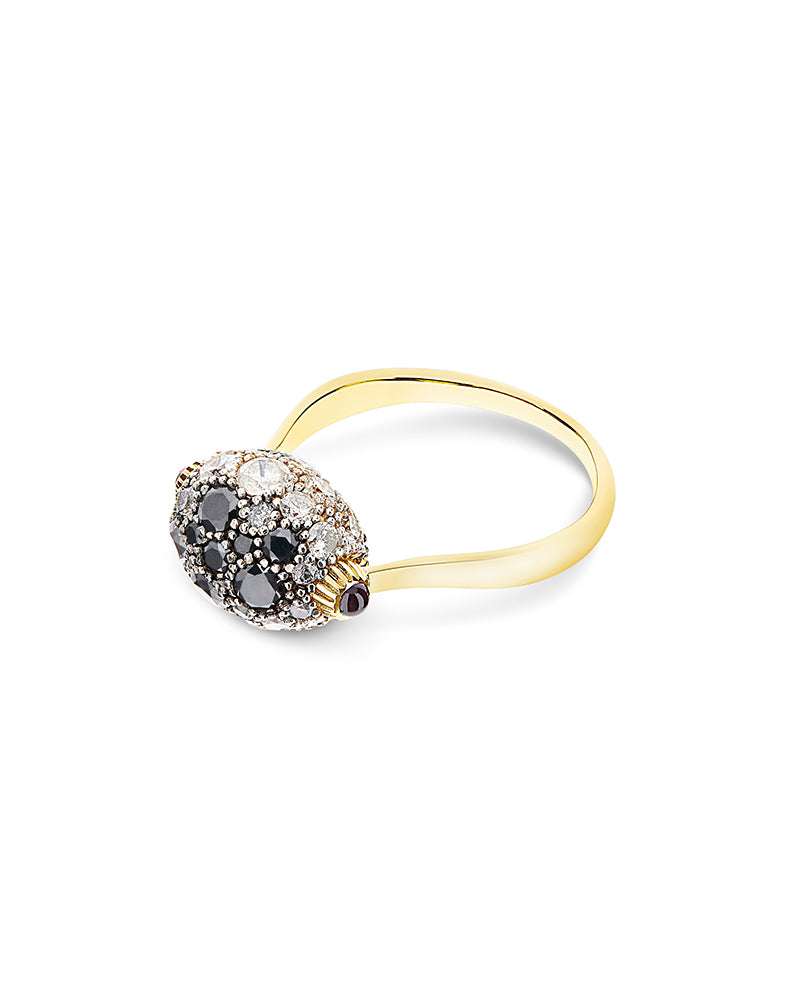 Nanis Anello "DANCING REVERSE" double face in oro, rubini, diamanti e crista – Nanis Italian Jewels Offerta