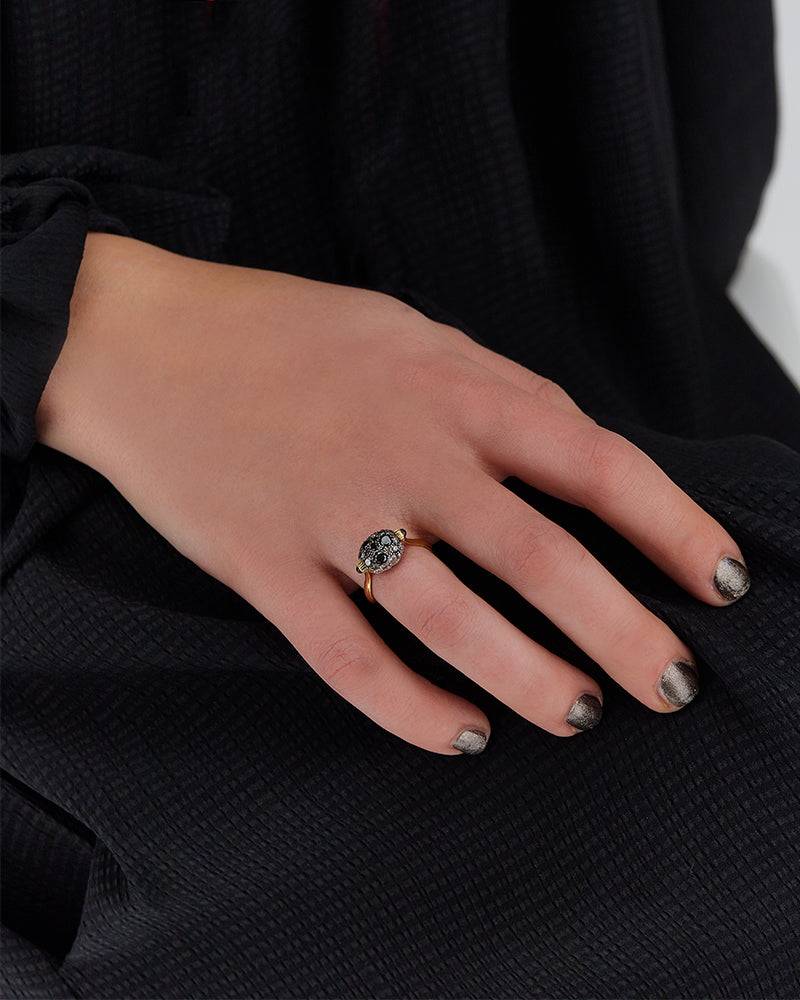Nanis Anello "DANCING REVERSE" double face in oro, rubini, diamanti e crista – Nanis Italian Jewels Offerta