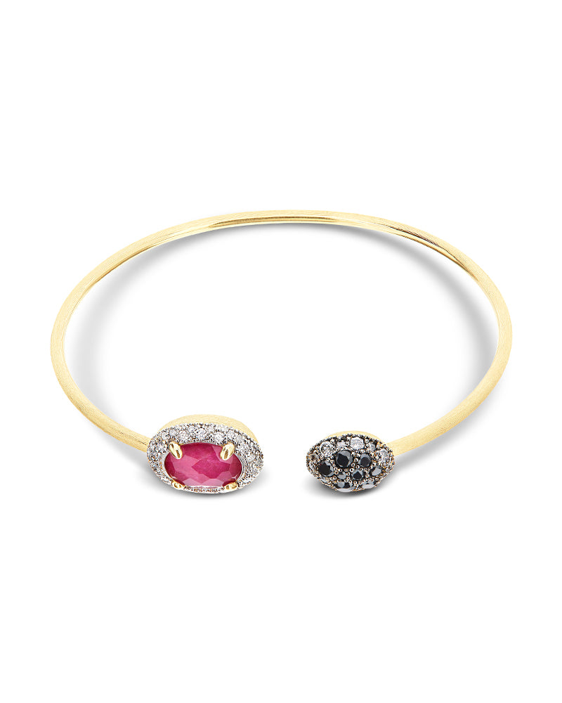 Nanis Bracciale a schiava "DANCING REVERSE" in oro, rubini, diamanti e crist – Nanis Italian Jewels Economico