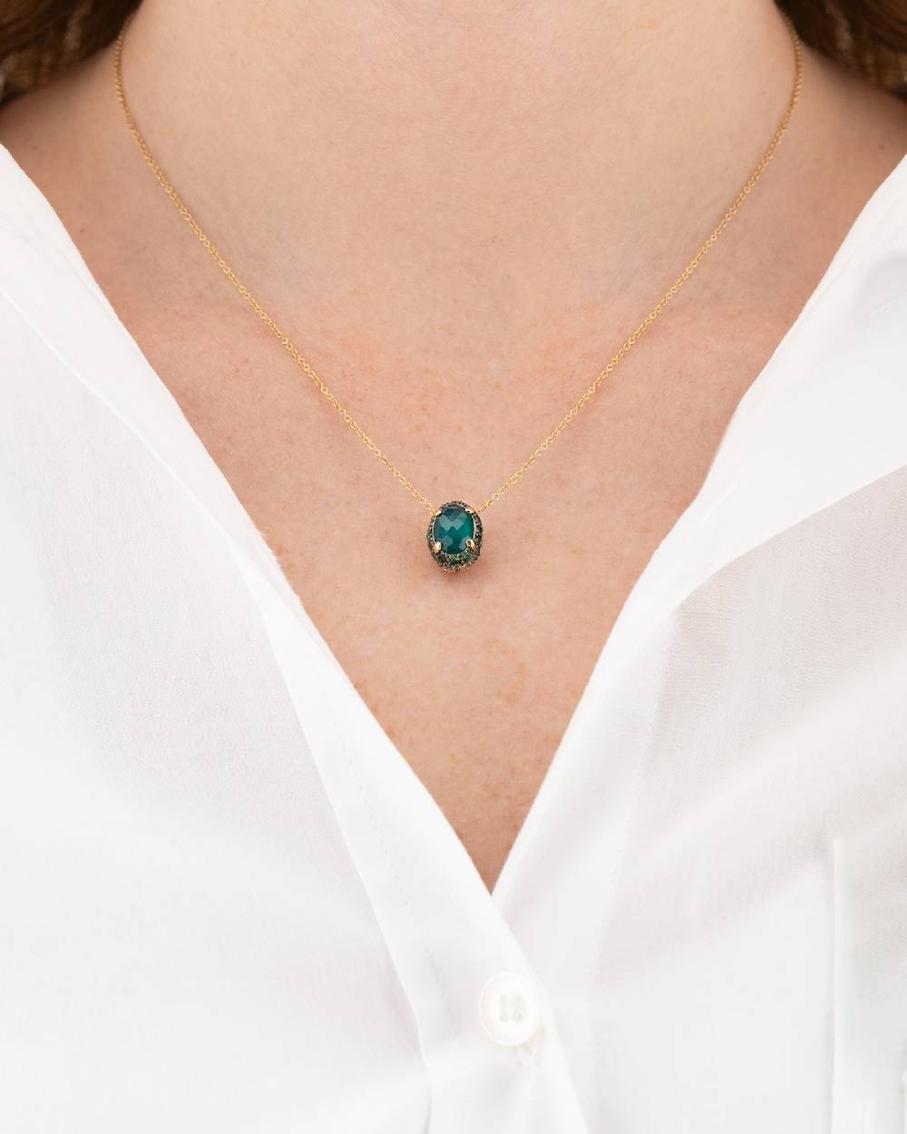 Nanis Collana "DANCING REVERSE" double face con ciondolo in oro, diamanti, t – Nanis Italian Jewels In Vendita