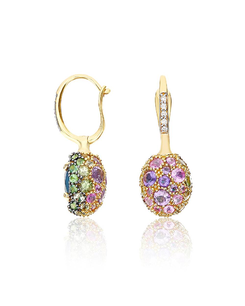 Nanis Orecchini CILIEGINE "DANCING REVERSE" double face in oro, diamanti, ts – Nanis Italian Jewels Hotsell