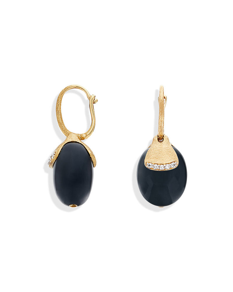 Nanis Orecchini CILIEGINE "DANCING MYSTERY BLACK" pendenti con boules in oro – Nanis Italian Jewels Italia