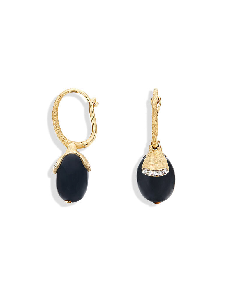 Nanis Orecchini CILIEGINE "DANCING MYSTERY BLACK" pendenti con boules in oro – Nanis Italian Jewels 2025