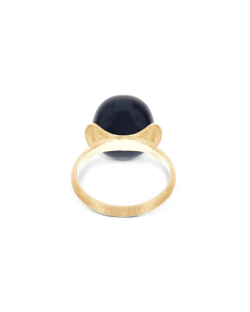 Nanis Anello "DANCING MYSTERY BLACK" con boule in oro, diamanti e onice nero – Nanis Italian Jewels In Linea