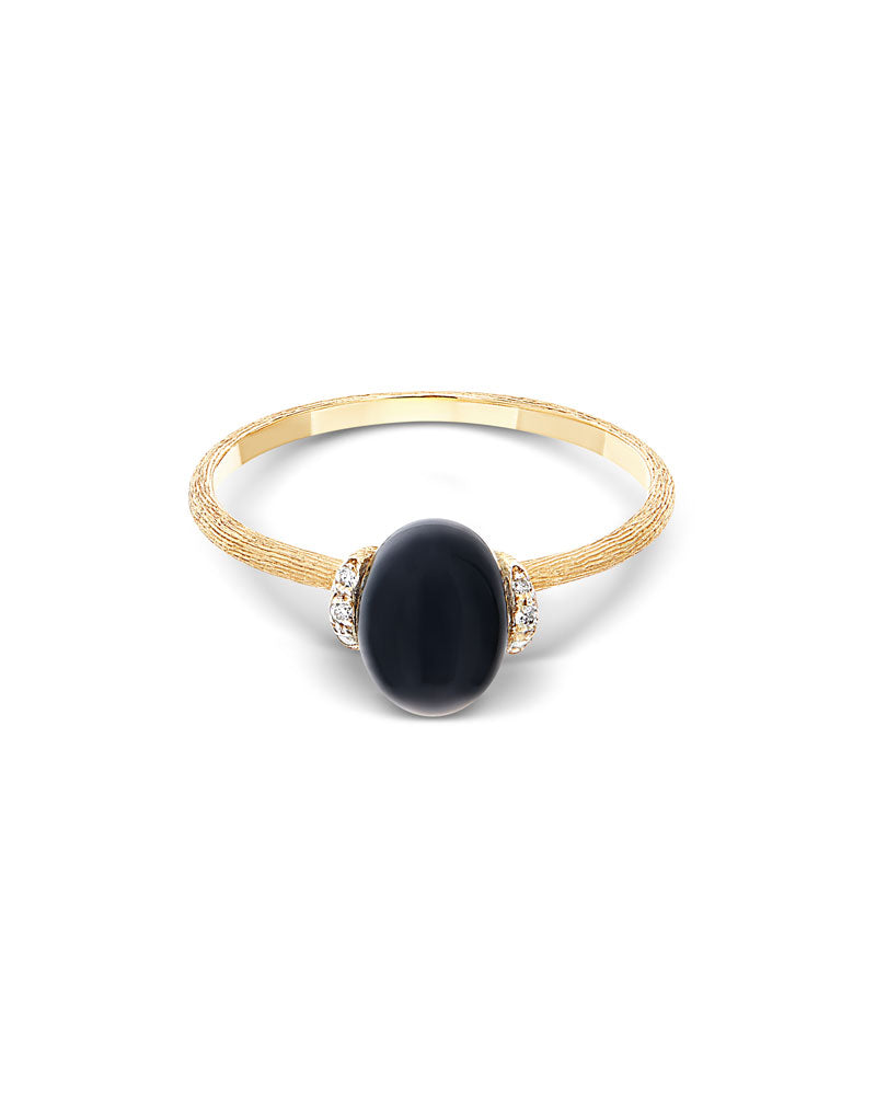 Nanis Anello "DANCING MYSTERY BLACK" con boule in oro, diamanti e onice nero – Nanis Italian Jewels Qualità