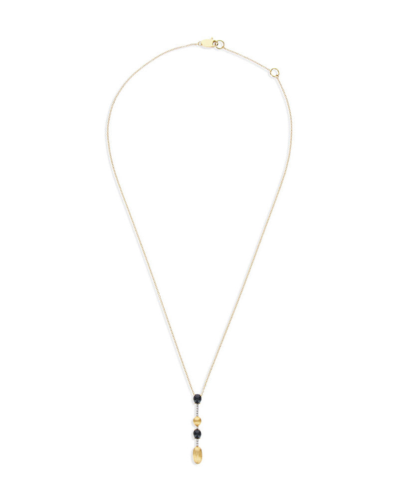 Nanis Collana "DANCING MYSTERY BLACK" pendente in oro, diamanti e onice nero – Nanis Italian Jewels Promozione