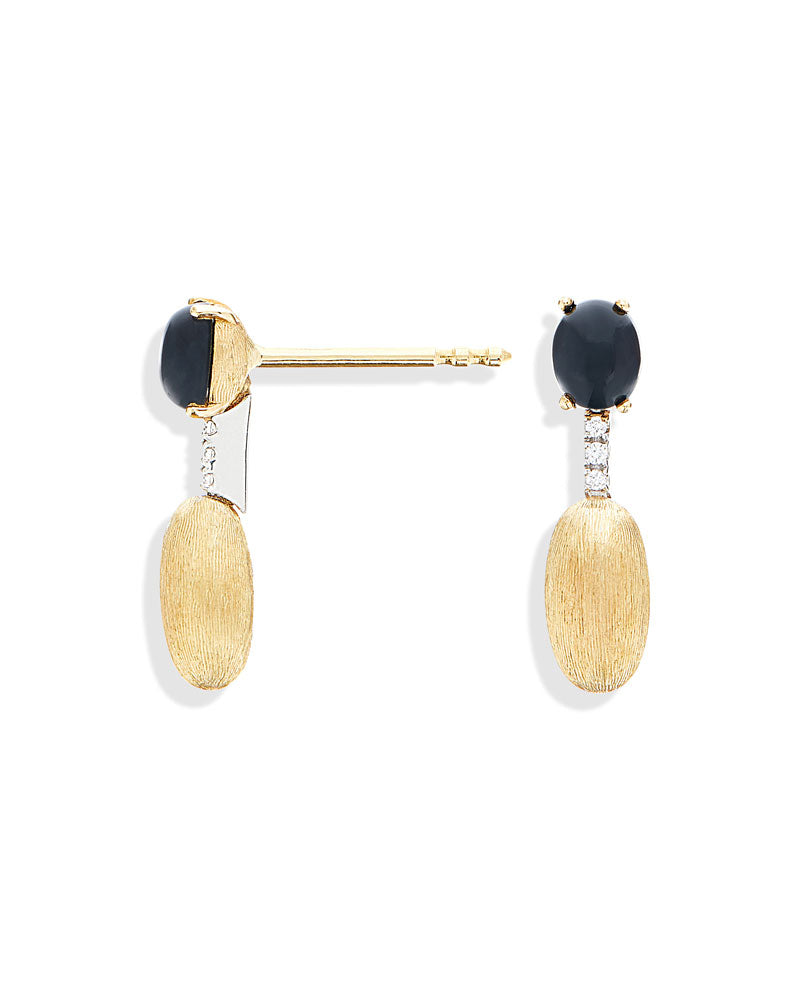 Nanis Orecchini "DANCING MYSTERY BLACK" pendenti in oro, diamanti e onice ne – Nanis Italian Jewels Negozi Online