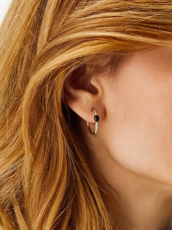 Nanis Orecchini "DANCING MYSTERY BLACK" a cerchio in oro, diamanti e onice n – Nanis Italian Jewels Acquista Ora