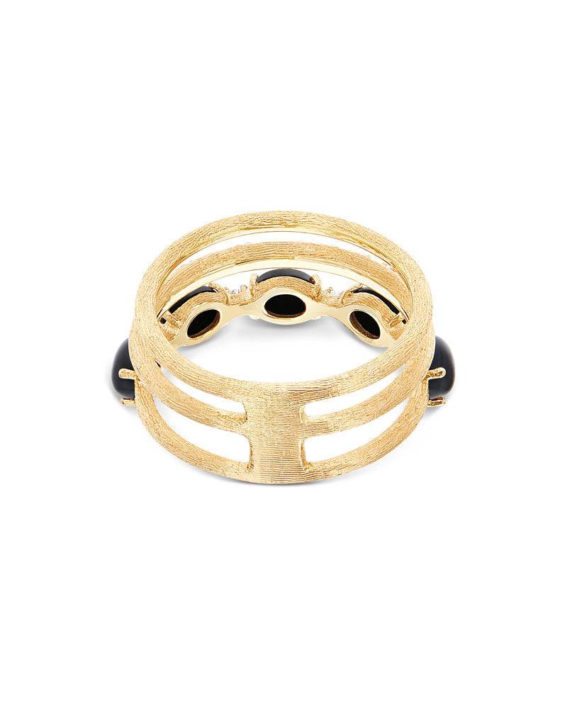 Nanis Anello "DANCING MYSTERY BLACK" a tripla fascia, in oro, pavé di diaman – Nanis Italian Jewels Fino Al -60%