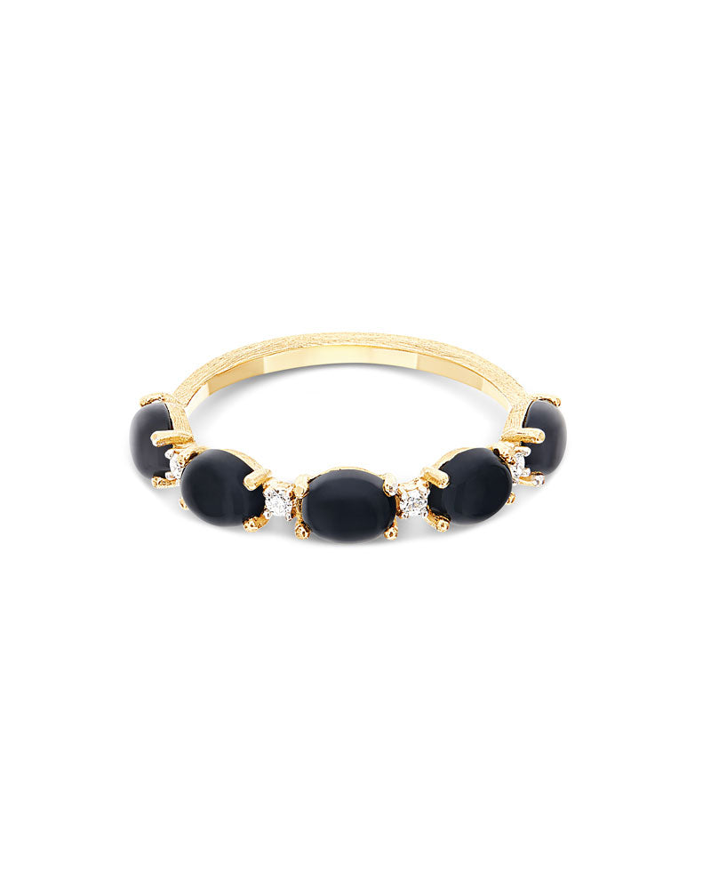 Nanis Anello "DANCING MYSTERY BLACK" in oro, accenti di diamante e boules in – Nanis Italian Jewels Affare Del Giorno