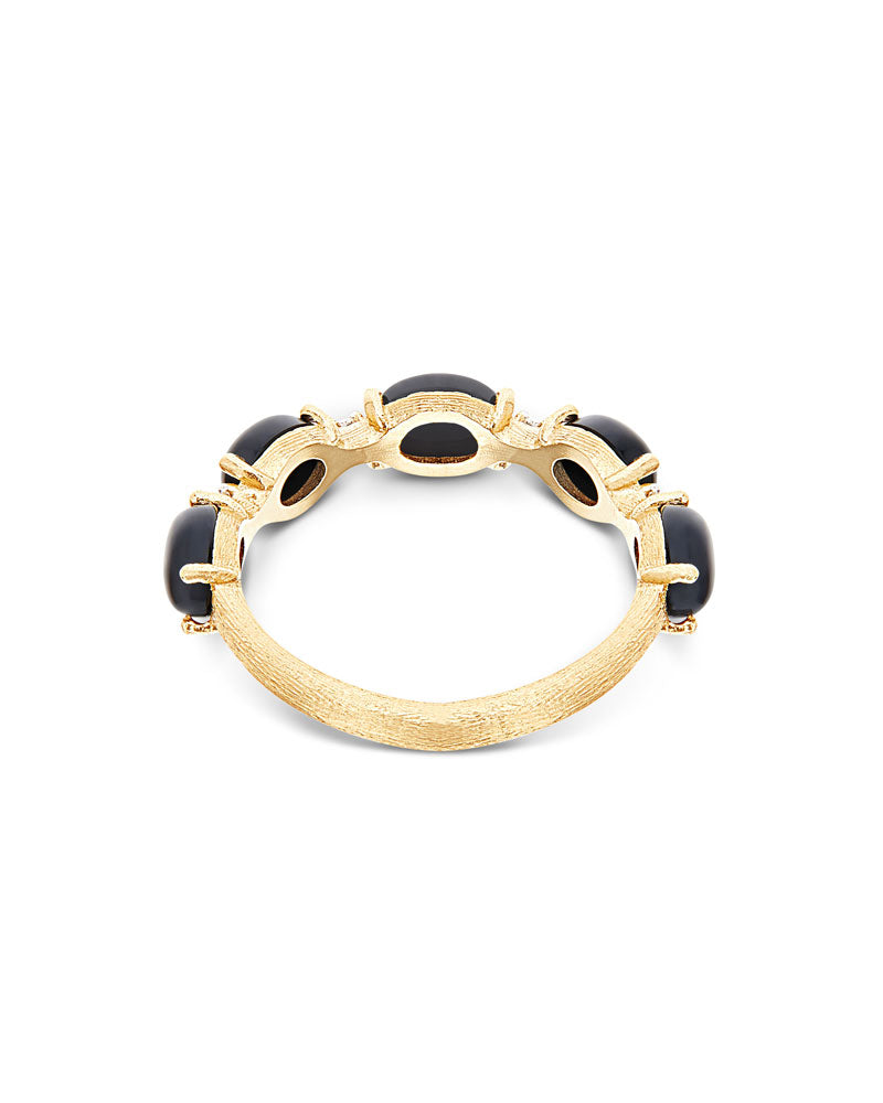 Nanis Anello "DANCING MYSTERY BLACK" in oro, accenti di diamante e boules in – Nanis Italian Jewels Affare Del Giorno