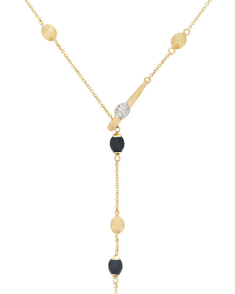 Nanis Collana a Y "SOFFIO" in oro, diamanti e onice nero – Nanis Italian Jewels Prezzo Ridotto