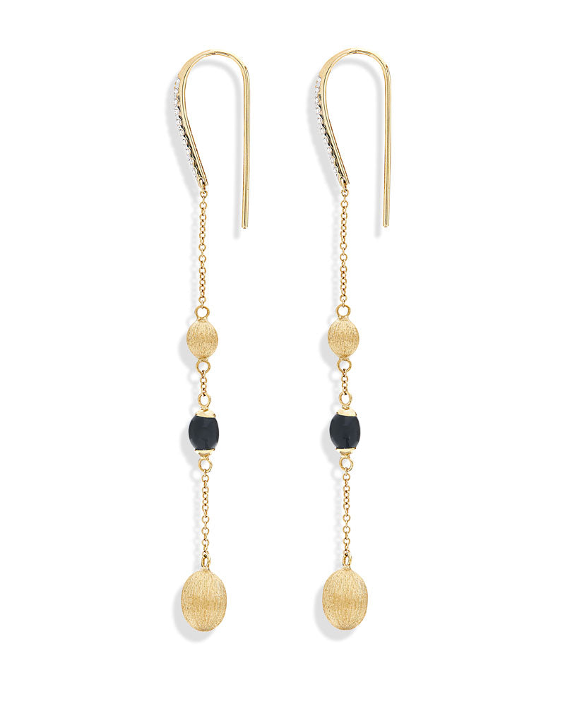 Nanis Orecchini "DANCING MYSTERY BLACK" da tutti i giorni pendenti in oro, d – Nanis Italian Jewels Convenienza