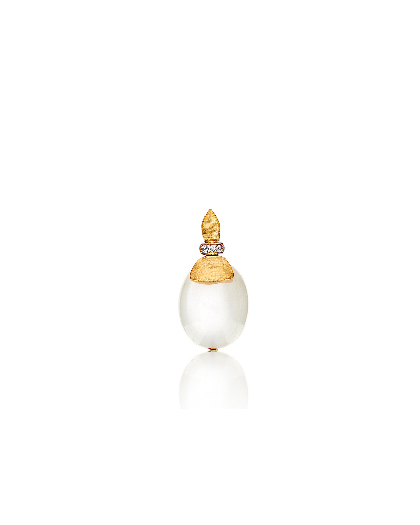 Nanis Pendente "WHITE DESERT" in oro, diamanti e pietra di luna (medio) – Nanis Italian Jewels Presa