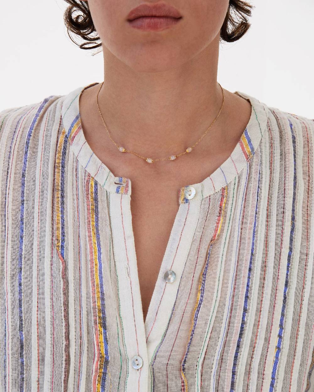 Nanis Collana "WHITE DESERT" in oro e pietra di luna – Nanis Italian Jewels Economico