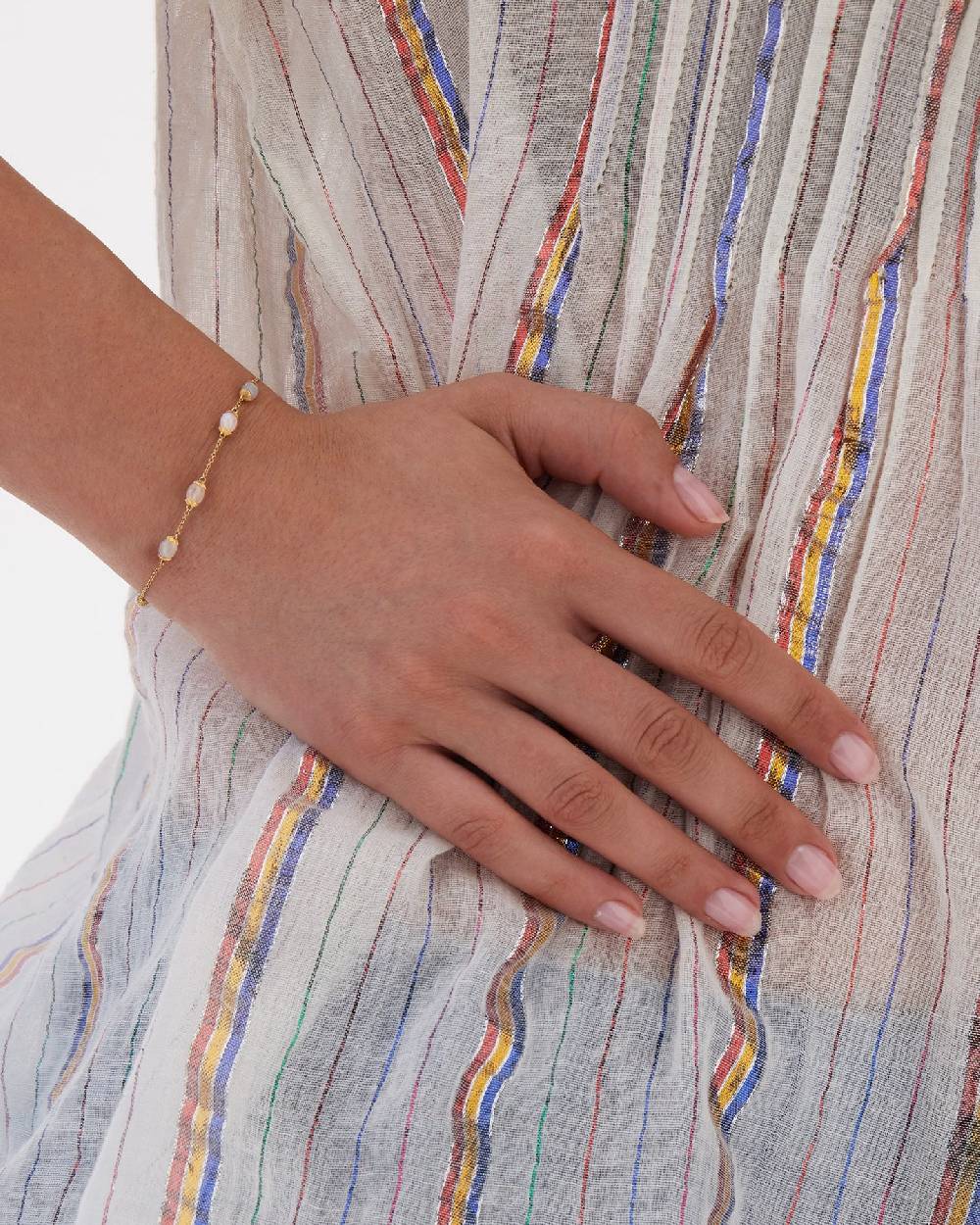 Nanis Bracciale "WHITE DESERT" in oro e pietra di luna – Nanis Italian Jewels Outlet