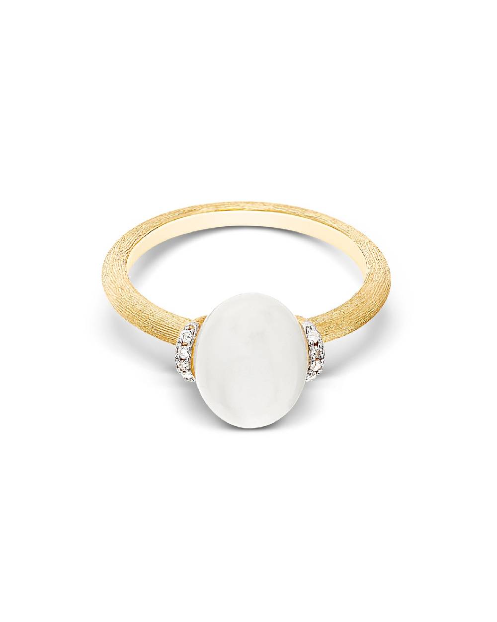 Nanis Anello "WHITE DESERT" in oro, diamanti e pietra di luna (piccolo) – Nanis Italian Jewels Hotsell