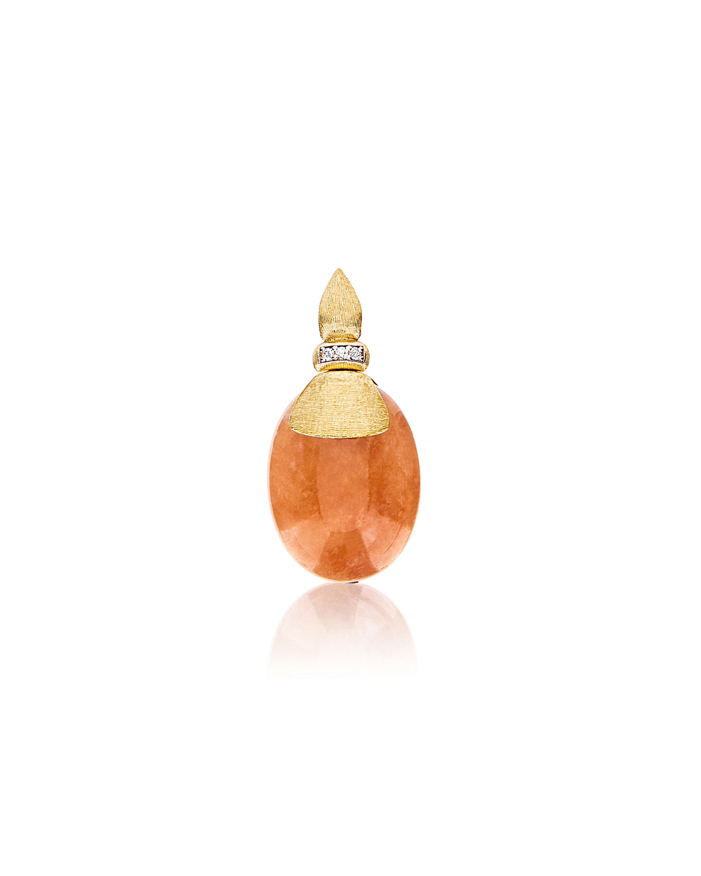 Nanis Pendente "PETRA" in oro, diamanti e avventurina arancione (grande) – Nanis Italian Jewels Vendita Calda