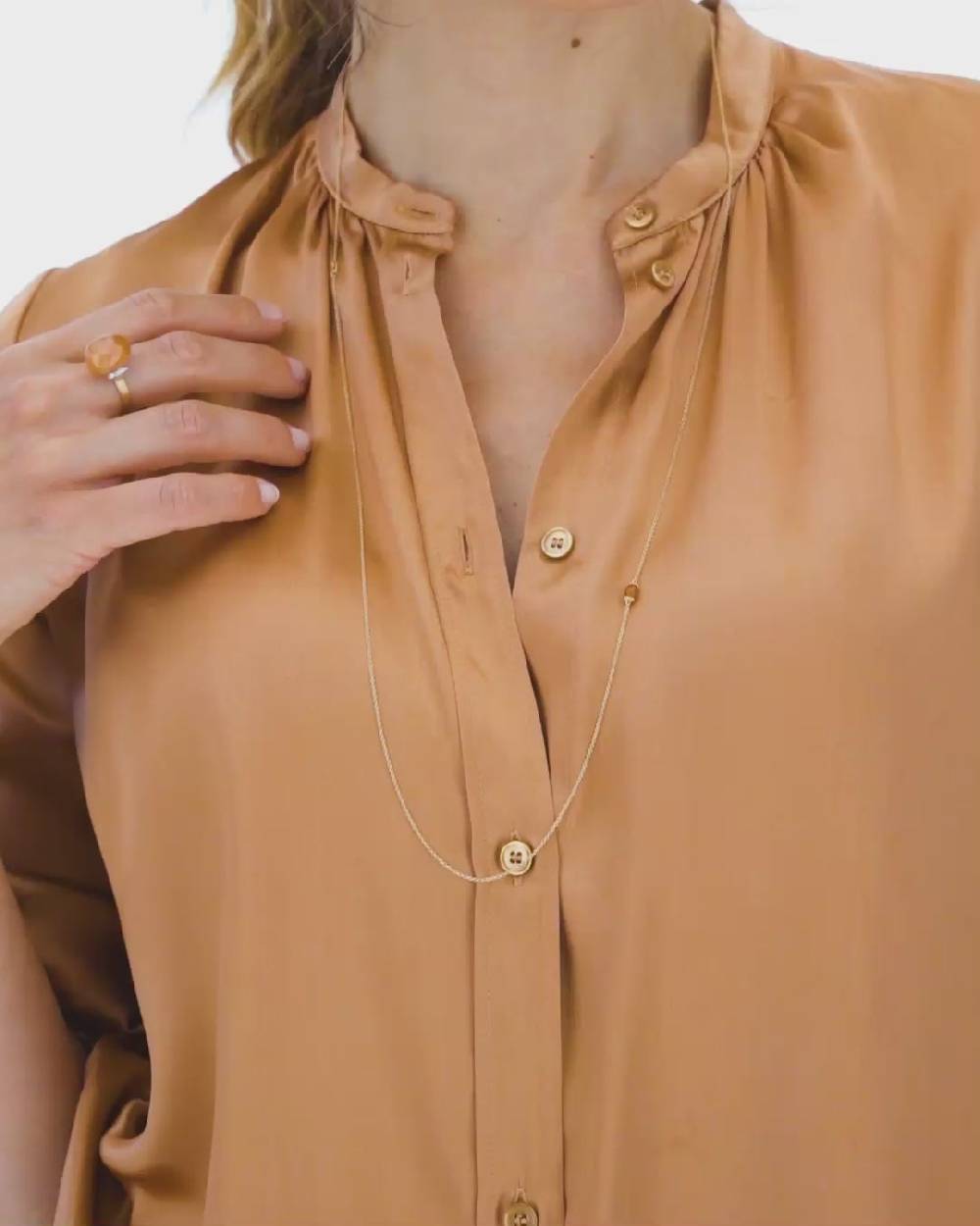 Nanis Collana "PETRA" in oro e avventurina arancione (lunga) – Nanis Italian Jewels I Più Venduti
