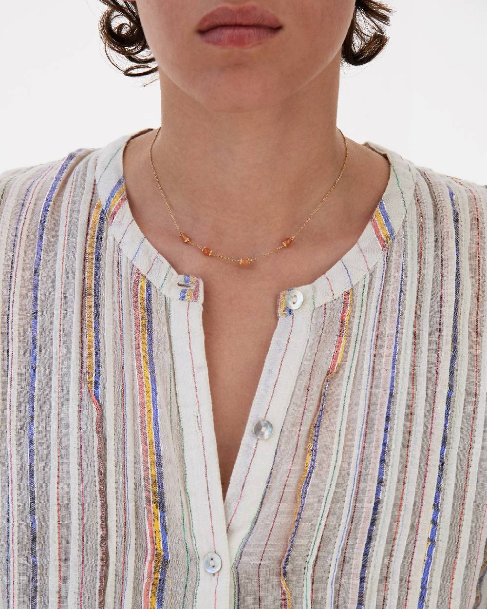 Nanis Collana "PETRA" in oro e avventurina arancione – Nanis Italian Jewels Vendite Flash
