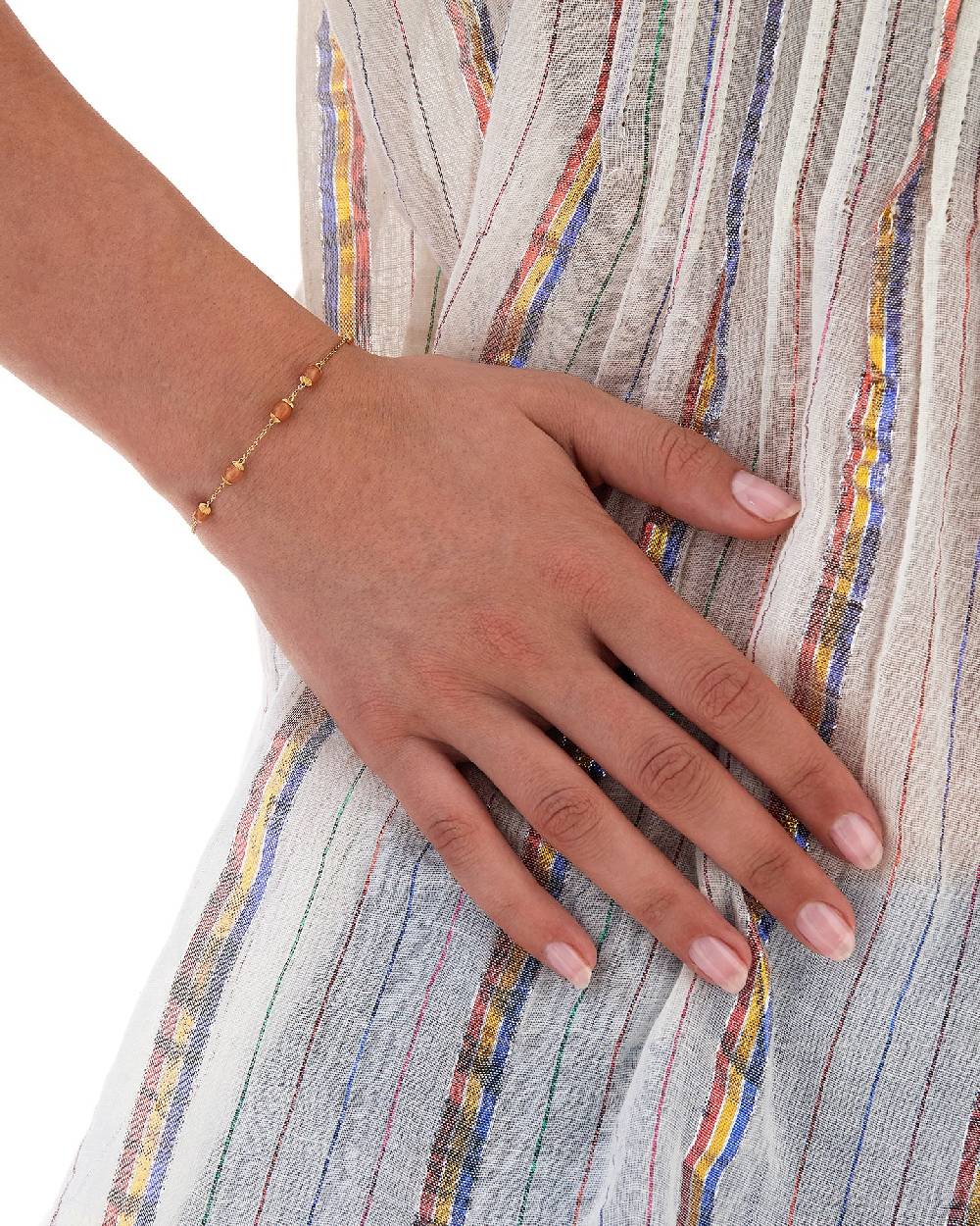 Nanis Bracciale "PETRA" oro e avventurina arancione – Nanis Italian Jewels In Saldo