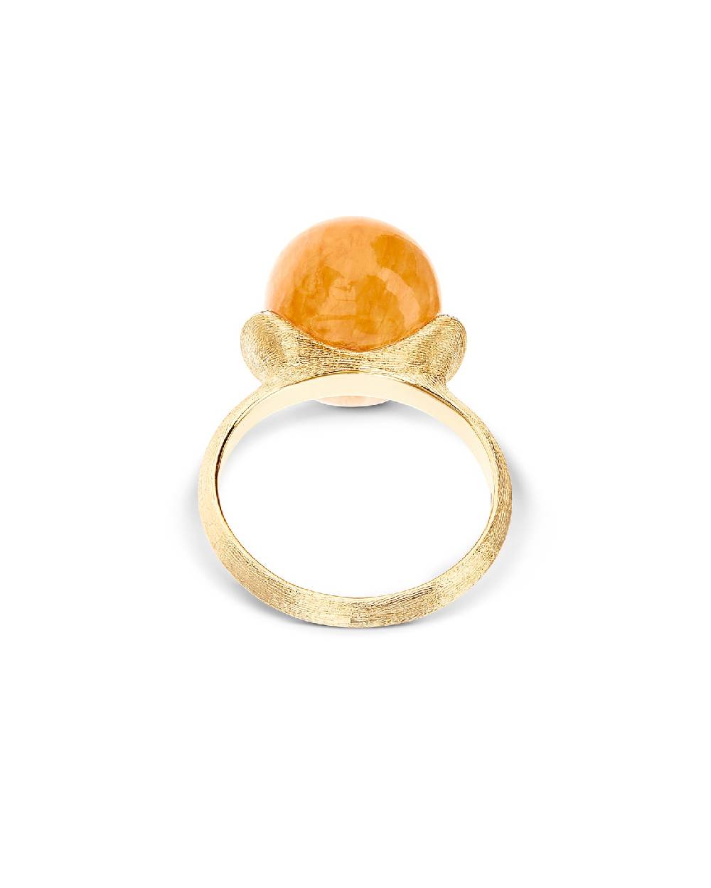 Nanis Anello "PETRA" in oro, diamanti e avventurina arancione (grande) – Nanis Italian Jewels 2025