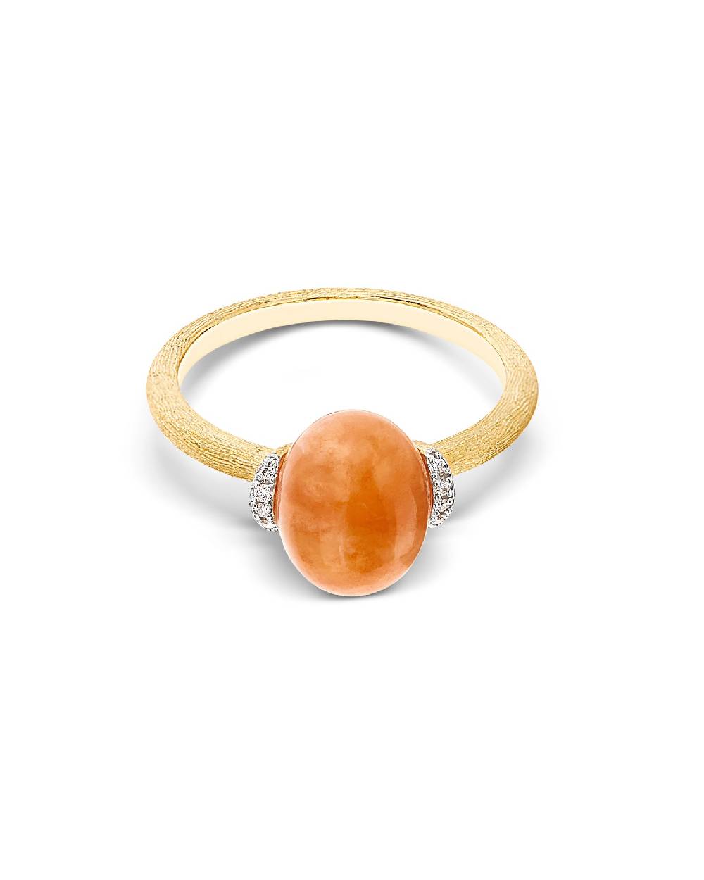 Nanis Anello "PETRA" in oro, diamanti e avventurina arancione (piccolo) – Nanis Italian Jewels Italy