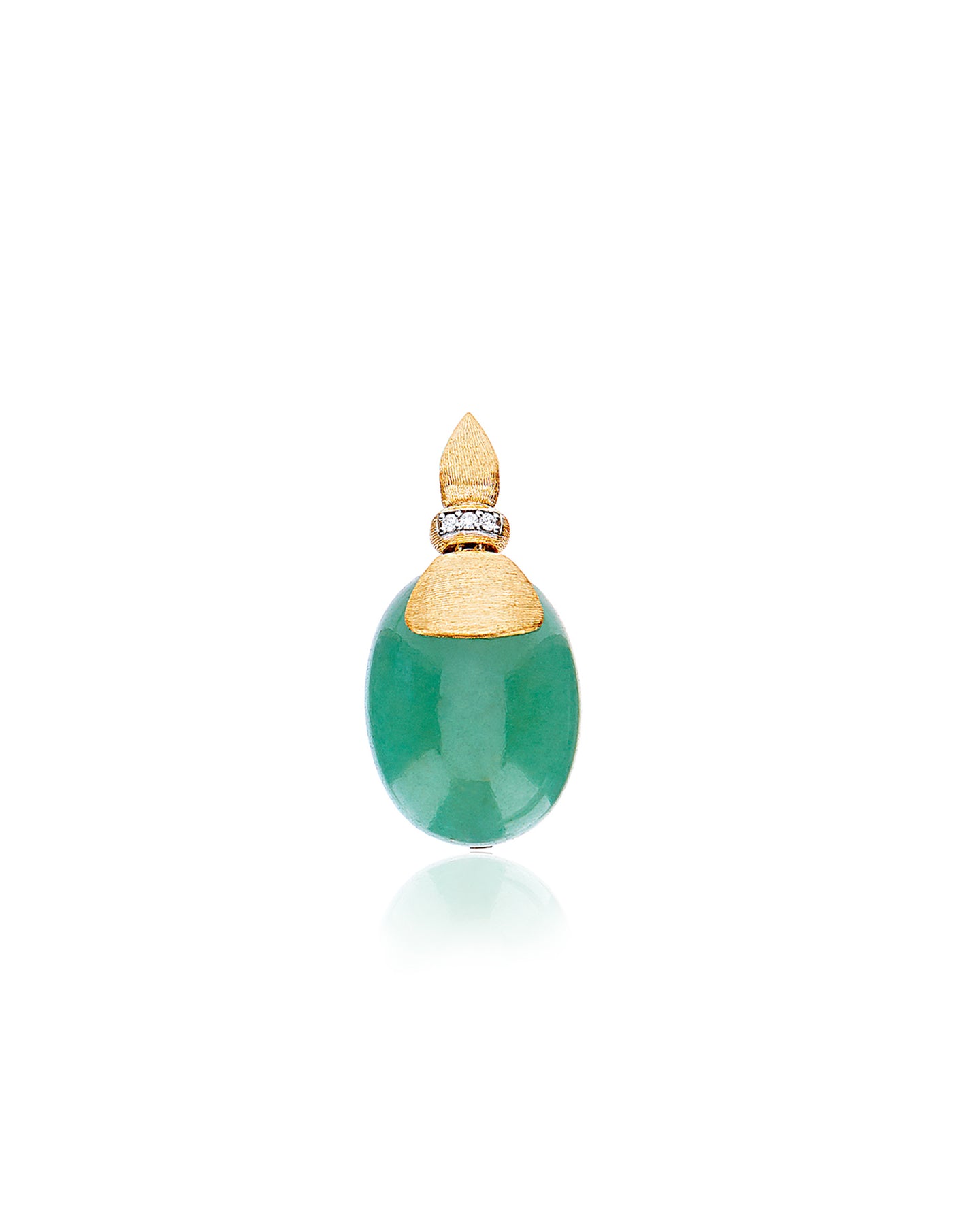 Nanis Pendente "AMAZZONIA" in oro, diamanti e avventurina verde (grande) – Nanis Italian Jewels Italia