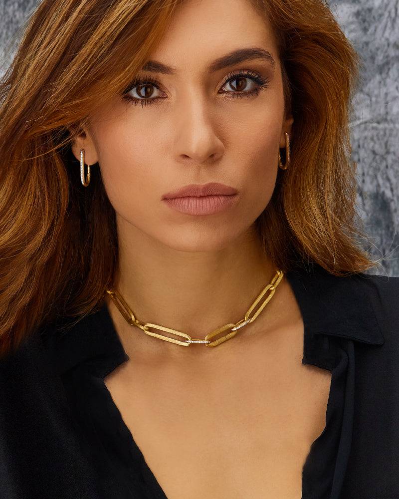 Nanis Collana "LIBERA" con catena in oro e dettagli di diamanti – Nanis Italian Jewels Pezzi Unici